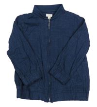 Tmavomodrá kostkovaná plátěná bunda River Island