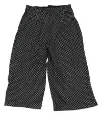 Tmavomodré puntíkaté culottes kalhoty C&A