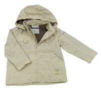 Béžová šusťáková jarní bunda s odepínací kapucí Impidimpi