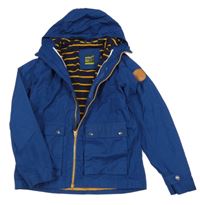 Tmavomodrá šusťáková jarní bunda s kapucí Gelert