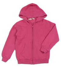 Fuchsiová propínací mikina s kapucí H&M