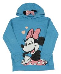 Modrá mikina s Minnie a kapucí  Disney