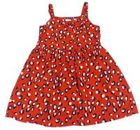 Červené vzorované midi šaty Next