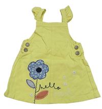 Žluté riflové šaty s kytičkou Mothercare