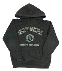 Tmavošedá propínací mikina Harry Potter s kapucí 