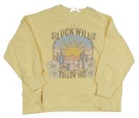 Žlutá mikina s potiskem H&M