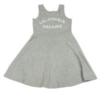 Šedé šaty s nápisem H&M