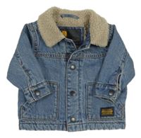 Modrá riflová zateplená bunda Next