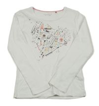 Bílé triko s obrázky Esprit 