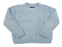 Světlemodrý žinylkový oversie svetr C&A