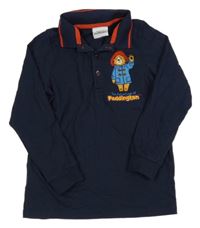 Tmavomodré polo triko s Paddingtonem Tu