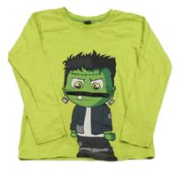 Limetkové triko s Frankesteinem Dopodopo