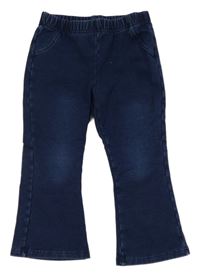 Tmavomodré teplákové flare rifle 