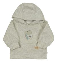 Nové - Šedá melírovaná mikina s nápisem a kapucí Primark