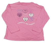 Růžové triko se srdíčky M&S