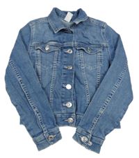 Modrá riflová crop bunda H&M