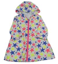 Bílé teplákové županové šaty s hvězdičkami a kapucí Mothercare