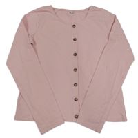 Světlerůžové triko s knoflíčky C&A