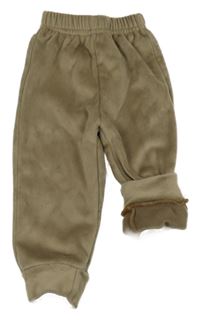 Béžové plyšové kalhoty 