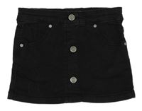 Černá riflová sukně s knoflíčky Minymo