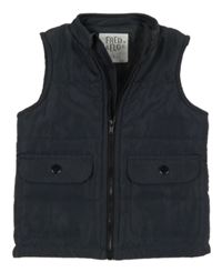 Tmavošedá šusťáková zateplená vesta F&F