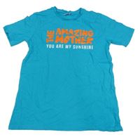 Tyrkysové tričko s nápisem LC Waikiki