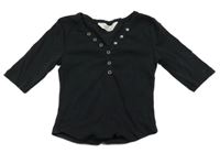 Černé crop triko H&M