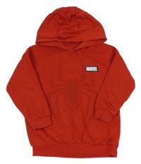 Červená mikina se Spider-manem a kapucí Marvel