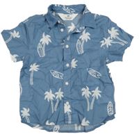 Modrá košile s palmami H&M