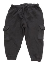 Tmavošedé cargo cuff tepláky Primark