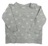 Šedá melírovaná mikina s hvězdičkami H&M
