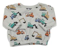Šedá oversize mikina s bagry Primark