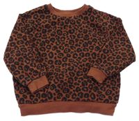 Hnědo-černá vzorovaná oversize mikina H&M