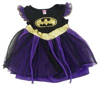 Kostým - Černo-tmavofialové šaty s tylem a volánky - Batgirl George 