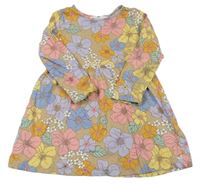 Béžovo-barevné květované melírované šaty H&M