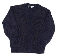 Tmavomodro-barevný svetrový cardigan se třpytkami M&Co