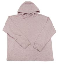 Starorůžová melírovaná úpletová oversize mikina s kapucí M&S
