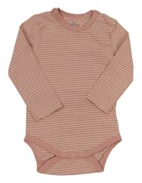Starorůžovo-bílé pruhované body Topomini