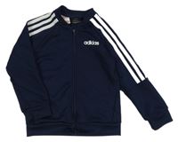 Tmavomodro-bílá funkční sportovní propínací mikina Adidas