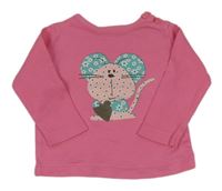 Růžové triko s myškou 
