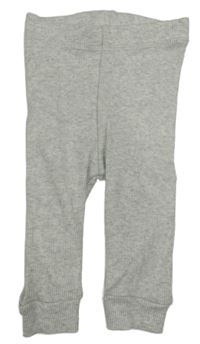 Světlešedé melírované žebrované turecké tepláky dopodopo