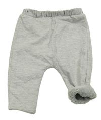 Šedé melírované zateplené turecké tepláky s medvídkem Tu