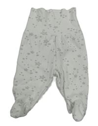 Bílé polodupky se šedými hvězdičkami C&A