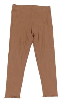 Kakaové žebrované legíny Next