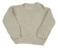 Smetanový žebrovaný svetr George