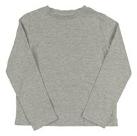 Šedé melírované žebrované mikinotriko Tu