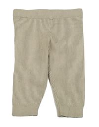 Béžové žebrované úpletové tepláky Matalan