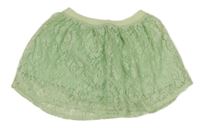 Světlezelená krajková sukně s květy Kiki&Koko