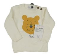Nové - bílý svetr s Pú Disney