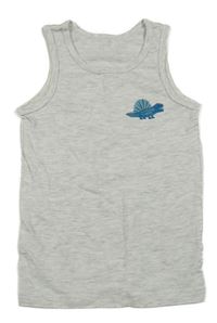 Světlešedé melírované tílko s dinosaurem C&A